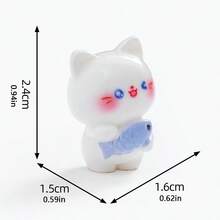 6pcs Creative Cute Cat Bib Car Dashboard Desktop Ornament DIY Car Interior Office Desk Computer Screen Decoration Accessories - Cat Bib - View 5