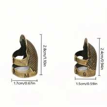 1pc Vintage Metal Sewing Thimble, Adjustable Finger Protector For Needlework And Handicrafts, Home Hand Sewing Cross Stitch Thimble, DIY Sewing Tool - Multiple Styles - View 5