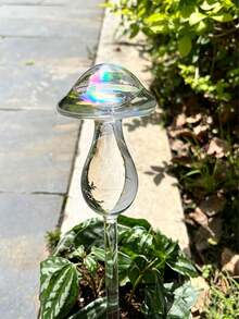 Mushroom-Shaped Automatic Watering Planter, Slouchy-Style Automatic Drip Irrigation, Transparent Watering Pot, Suitable For Indoor And Outdoor Gardens, Automatic Watering Device For Potted Plants, Flowers And Bonsai - Multicolor - View 4
