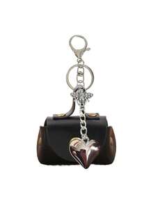 Mini Handbag Keychain, Bee & Heart Pendant Charm Series, Coin Purse, Portable Small Bag Pendant, Suitable For Coins, Loose Change - A - View 12