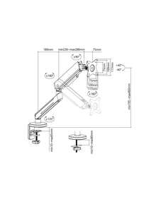 Suporte Monitor Branco Articulado 17 a 34 CS90W Central Suportes - Visão 4