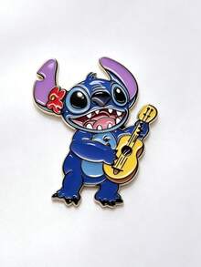 Disney 3pcs Set, Stitch Cartoon Character Enamel Pin, Alloy Lapel Brooch Badge, Backpack Jacket Hat Decorative Pin, Fashion Accessory Gift, Suitable For Girls - Multicolor - View 3