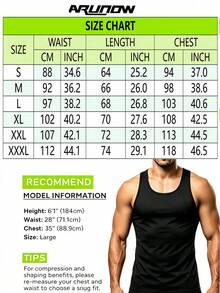 ARUNOW 2026 Upgraded Men's Warm & Sweat-Absorbing Vest - Sauna Suit Compression Tank Top Body Shaper, Suitable For Gym Workout - Gift For Father/Boyfriend, Fitness Accessory, Waist Trimmer, Waist Cincher, Abdominal Compression Vest - Black - View 2