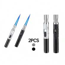 2Pcs Multi Functional Jet Flame Torch Lighter 360°  Ignition Adjustable Flame Heat Resistant Refillable Lighter For Cigars Moxibustion Charcoal Outdoor Home Commercial Use - YB700 - View 12