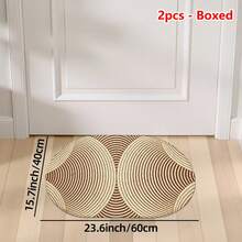 1pc Oval Flannel Door Mat, Soft Comfortable Absorbent Non-Slip Machine Washable With Backing, Suitable For Entrance, Living Room, Patio, Bedroom, Kitchen, Laundry Room, Bathroom, Holiday Decoration, Carpet Rug Mat, Entryway Mat, Kitchen Bathroom Multi-Functional Mat - Multicolor - View 11