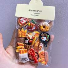 Cute Cartoon Bread Magnet Stickers - Mini Realistic European Style Bread Fridge Magnets, Baking Reminder Stickers, Decorative Magnets - Multicolor - View 4