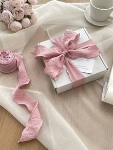 2.5Cm Pleated Ribbon High‑End Elastic Ruffle Edge Bubble Pleated Ribbon, Cake Birthday Box Packaging Ribbon, Gift Packaging Ribbon, Braided Hair Tie, Cake Packaging, DIY Bow, Flower Bouquet, Gift Floral Ribbon - Multi-color - View 1