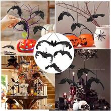 Halloween Prank Scary Soft Rubber Realistic Bat, Haunted House Mall Decoration Hanging Ornament 3D Bat Doll - Multicolor - View 4