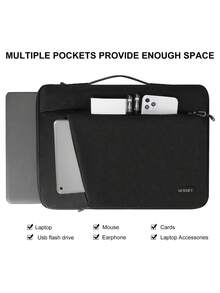 Laptop Sleeve Bag Case 13.3-14 Inch Waterproof 360 Protective Shockproof Laptop Bag With Handle Compatible With 13" Pro/Air - Multicolor - View 3