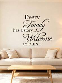1 Set Fashion Farmhouse Style Family Quote Wall Decals, Easy To Install Self-Adhesive Matte PVC Stickers, Suitable For Entryway, Living Room Home Decor - one-size - View 7