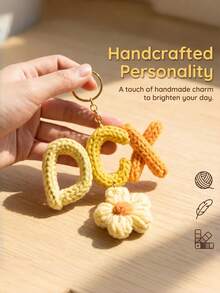 Customized Keychains, Name Tags, Crocheted Letters And Car Keychains - Personalized Gifts, Suitable For Bag Charms, Birthdays Or Halloween - Multicolor - View 5
