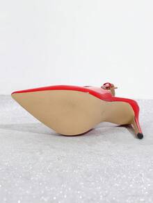 Women's Mirror Shiny Material Thin High Heel 2026 New Style High Heel Pumps - Red - View 6