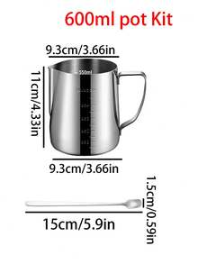 Panci Pelebur Lilin Stainless Steel, 3 Jenis Panci Pelebur untuk Pembuatan Lilin - Dengan Sendok, Pegangan Tahan Panas, Tahan Suhu Tinggi, Cocok untuk Membuat dan Mengisi Lilin yang Mengandung Lilin Kedelai, Lilin Lebah, dll. - Pot 600ml - View 2