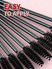 100pcs Disposable Mascara Brush Set With Lip Gloss Brush Head, Nylon Bristles, Suitable For Neutral Skin, Fragrance-Free, ABS Plastic Handle - Multicolor - View 5