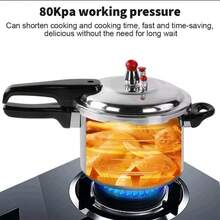 4 Litre Home Dual Handle Aluminum Pressure Cooker Kitchen Catering Cookware UK - View 9