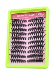 Ayrmilla 80D D Curl Lash Clusters 160 Clusters Individual False Eyelashes, Thick Fluffy DIY Segment Lash Extensions, Soft Comfortable Reusable Cluster Lashes For Home Self Application Eye Makeup - D - View 6
