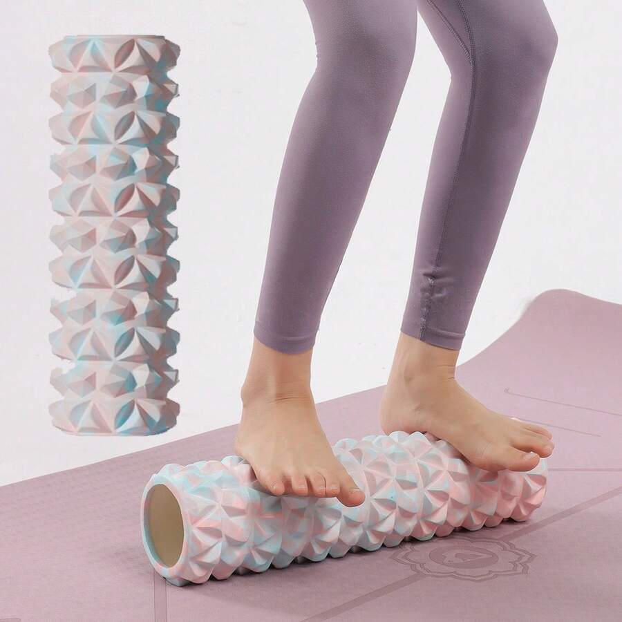 Roller Busa EVA Bertekstur Berbagai Ukuran 30/33/45cm, Roller Pijat Jaringan Dalam untuk Meredakan Otot, Yoga, Pilates, Kebugaran, dan Pelepasan Fasia di Rumah