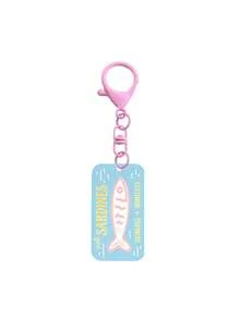 Cartoon Sardines Acrylic Keychain, Bag Charm, Backpack Pendant, Personalized Accessory, Suitable For Students, Girls, Young People, Perfect For Birthday, Party, Holiday Gifts, Decorate Keys, Backpacks, Shoulder Bags, Commute, Travel, Outfit Accent, Multi-Color Retro Fun Rotating Buckle Creative Accessory Small Gift - Multicolor - View 18