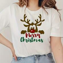 1/2/3pcs Christmas Reindeer Heat Transfer Stickers - Iron-On Patches Suitable For T-Shirts, Pillows, Backpacks And More - Multi-Color Washable Plastic Stickers - Multicolor - View 5