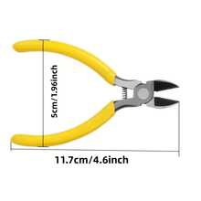 1pc Electrician Diagonal Wire Cutting Pliers Set, Wire Cutting Pliers, Diagonal Cutting Edge, High Hardness And Sharpness, Suitable For Circuit Repair, Manual DIY Of Models, Manual Wire Breaking Pliers, Electrician Repair Hardware Tools - Slanted Mouth - View 3