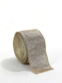 Glitter Christmas Ribbon, Gold & Silver Fabric Ribbon Roll, Can Make Christmas Bows, Suitable For Gift Wrapping, Christmas Tree Decoration, Wreath Making, Gift Packaging, Holiday Home Party Decoration Supplies - A - View 12