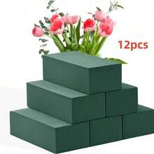 6 Pieces Green Floral Foam Blocks, Suitable For Fresh Flowers And Silk Flowers - Ideal For Flower Arrangement, Planting And DIY Craft Materials - A - View 18