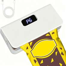 Portable Rechargeable Mini Heat Sealer, 6-Level Digital Display Heat Sealing Machine, Built-In Cutter And Magnetic Attachment, Type-C Interface, Suitable For Home Kitchen Outdoor Snack Bags - View 4