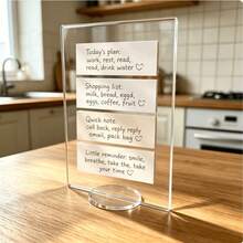 1pc Transparent Acrylic Memo Board And Memo Information Board Stand, Computer Screen Memo Clip Board, Message Board, Office Desk Accessory - Multiple Styles - View 9