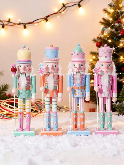 1 Peça Estatueta de Quebra-Nozes de Natal de 30cm, Ornamento de Soldado de Madeira para Mesa, Decoração de Quebra-Nozes Macaron, Decoração de Natal, Decoração de Casa de Natal, Decoração de Festa de Natal, Ornamento Pendurado de Árvore de Natal de Madeira, Usado para Decoração de Cena de Natal, Decoração de Casa, Decoração Externa, Presente de Natal, Decoração de Festa de Feriado, Festa de Natal, Decoração de Cena com Tema de Natal, Presente de Festa, Decoração de Festa de Natal, Decoração de Ano Novo, Decoração de Natal, Presente para Família e Amigos