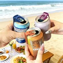 Can Opener And Lid Set, Beverage Protection Cover, Suitable For Parties, Barbecues, Camping, And Travel - Color: Random - View 11