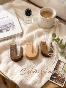 Personalized Cat Whisker Collector, Personalized Pet Hair Memorial Container, Customized Cat Fridge Magnet, Cat Whisker Collector, Cat Souvenir, Funny Small Gift For Friends, Used To Store Cat Whiskers, Glass Material, Pet Memorial Style, Suitable For Cat Lovers - Multicolor - View 3