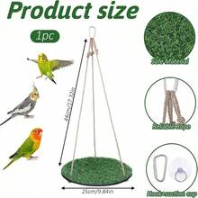 1 Set Mainan Panjat Hammock Rumput Buatan untuk Burung Beo Besar, Sedang, dan Kecil, Tupai, Hamster, dan Hewan Peliharaan Kecil Lainnya, Hadiah Liburan - 1 set (hammock + pengait + pengisap karet) - View 6
