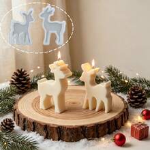 2PCS Christmas Deer Decorative Ornament Plaster Resin Mold, Aromatherapy Candle Mold, Perfect For Christmas Holiday Atmosphere Decoration Making, Suitable For Handmade Crafts, Reusable - Deer Mold - View 4