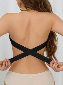 Women's Fashion Minimalist Solid Color Bandeau Top - Multicolor - View 6