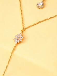 Cross-Border Fashion Sexy Water Drop Back Chain European & American Bridal Tassel Necklace Body Chain - Gold - View 3