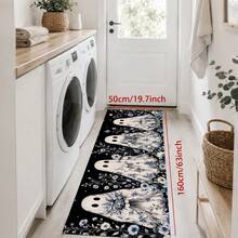 1/2pcs Halloween Ghost Pattern, Vintage Diatomaceous Earth Bath Mat, Super Absorbent, Non-Slip, Perfect For Bathroom, Kitchen And Dining Room, Quick Drying, Ideal Gift For Home Decor And Bathroom Mat - Multicolor - View 16