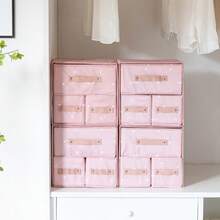 Nueva caja de almacenamiento de ropa estilo cajón, organizador de armario de tela para el hogar - Multicolor - Ver 3