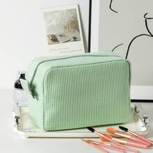 Personalized 3D Embroidered Makeup Bag, Customized Name Cosmetic Storage Pouch, Bridesmaid Gift, Wedding Party Travel Toiletry Organizer, Suitable For Women And Girls - Multicolor - View 14
