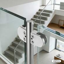 Heavy‑Duty Stainless Steel Glass Fence Clips, With Firm Mounting Screws, Suitable For Indoor Outdoor Square Post Installation - C - View 1