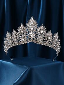 Wedding Crowns For Bride Cubic Zirconia Tiaras Bridal Diamond Headpieces Quinceanera Zirconia Headband - Multicolor - View 18