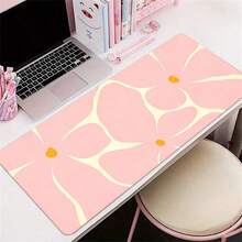 Pink Floral Leather Desk Mat, Beautiful Artistic Large Mouse Pad, Desk Accessory, Non-Slip Keyboard Pad, Leather Material, Suitable For Office, Home Computer Desk Protective Pad, Can Be Given As A Gift To Men, Women, Gaming Mouse Pad, Desk Accessory - View 4