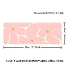 Pink Floral Leather Desk Mat, Beautiful Artistic Large Mouse Pad, Desk Accessory, Non-Slip Keyboard Pad, Leather Material, Suitable For Office, Home Computer Desk Protective Pad, Can Be Given As A Gift To Men, Women, Gaming Mouse Pad, Desk Accessory - View 14