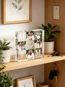 1pc Customized Acrylic Plaque, Personalized Photo Acrylic Block, Suitable For Mother's Day, Best Friends Or Family Memorial - Multicolor - View 8