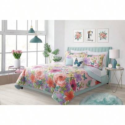 Quilt 3PC K Printed Felicity