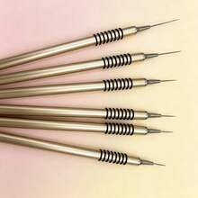 Champagne Gold 8‑Ring Anti‑Slip Nail Liner Pen, Ultra‑Fine Tip For Delicate Nail Lines - Champagne - View 4
