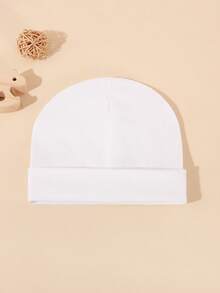 3pcs/Set Baby Hospital Beanie Hat Newborn Knitted Hat Random Color 0-3 Months Infant Round Warm Head Protection Accessory Daily Use - Multicolor - View 6