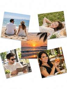 1/5/10-Page Custom - Best Quality Photo Printing - 4x6 Inch, 5x7 Inch, And Square Prints. Capture Your Unforgettable Moments With Personalized Photo Booths, Custom Photo Booth Printing, Wedding Photo Booth Cards, Perfect For Holiday Decorations., Custom Photo Wall Art - Multicolor - View 8