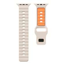 1pc Two Tone Sports Silicone Watch Strap Compatible With Apple Watch Ultra 3/2 49mm Series 11/10/9/8/7/6/5 SE 42/44/45/46mm Replacement Wrist Band - 42/44/45/46/49mm - View 11
