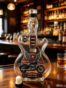 New Whiskey Bottle Guitar Shaped Luxury Cross-Border Same Style Empty Liquor Bottle Personalized High Borosilicate Glass Whiskey Small Bottle - View 3