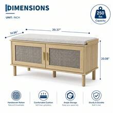 Storage Benches & Ottomans - Oak - View 2